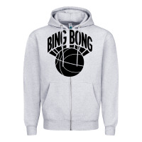 Black Bing Bong Zipper Hoodie | Teevron