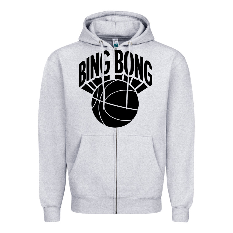 Black Bing Bong Zipper Hoodie by linhVisuals | Teevron