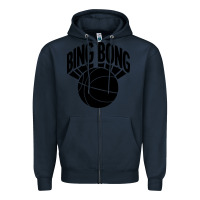 Navy black bing bong Zipper Hoodie - linhVisuals