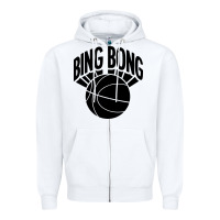 White black bing bong Zipper Hoodie - linhVisuals