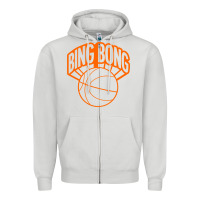 Dove Grey Bing Bong New York Zipper Hoodie - linhVisuals