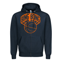 Navy Bing Bong New York Zipper Hoodie - linhVisuals