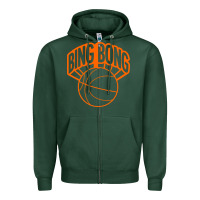Sports Green Bing Bong New York Zipper Hoodie - linhVisuals