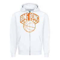 White Bing Bong New York Zipper Hoodie - linhVisuals