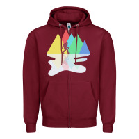 Burgundy bigfoot t  shirt bigfoot   bigfoot 8 Zipper Hoodie - linhVisuals