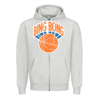 Dove Grey Bing Bong Vintage Zipper Hoodie - linhVisuals