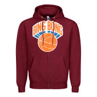 Burgundy Bing Bong Vintage Zipper Hoodie - linhVisuals