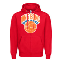 Red Bing Bong Vintage Zipper Hoodie - linhVisuals