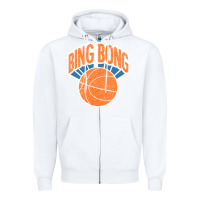 White Bing Bong Vintage Zipper Hoodie - linhVisuals