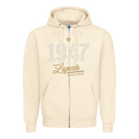 Sandshell The Year 1947 - 75th Birthday Vintage Classic Zipper Hoodie - linhVisuals