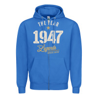 True Royal The Year 1947 - 75th Birthday Vintage Classic Zipper Hoodie - linhVisuals
