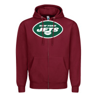 Burgundy suitable-new-york-jets-worn Zipper Hoodie - linhVisuals