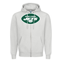 Dove Grey suitable-new-york-jets-worn Zipper Hoodie - linhVisuals