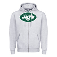 Heather Grey suitable-new-york-jets-worn Zipper Hoodie - linhVisuals