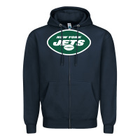 Navy suitable-new-york-jets-worn Zipper Hoodie - linhVisuals