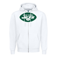 White suitable-new-york-jets-worn Zipper Hoodie - linhVisuals