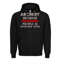 Black archery because punching people is frowned upon Zipper Hoodie - linhVisuals