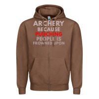 Chestnut archery because punching people is frowned upon Zipper Hoodie - linhVisuals