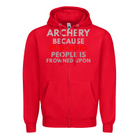 Red archery because punching people is frowned upon Zipper Hoodie - linhVisuals