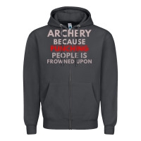 Smoke archery because punching people is frowned upon Zipper Hoodie - linhVisuals