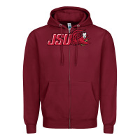 Burgundy jacksonville state gamecocks Zipper Hoodie - linhVisuals