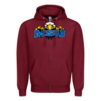 Burgundy morehead state eagles Zipper Hoodie - linhVisuals