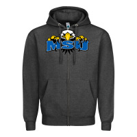 Charcoal Heather morehead state eagles Zipper Hoodie - linhVisuals