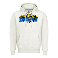 Oatmeal Heather morehead state eagles Zipper Hoodie - linhVisuals