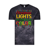 Cloud Black christmas lights are my favorite color Vintage Tee - FaDigitalArtStudio
