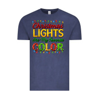 Vintage Denim christmas lights are my favorite color Vintage Tee - FaDigitalArtStudio