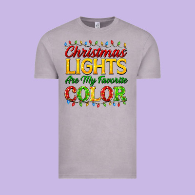 Christmas Lights Are My Favorite Color Vintage Tee Designed By Fadigitalartstudio