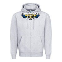 Heather Grey morehead state eagles Zipper Hoodie - linhVisuals
