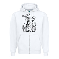 White imelda may müsic Zipper Hoodie - linhVisuals