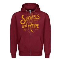 Burgundy shovels & rope müsic Zipper Hoodie - linhVisuals