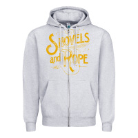 Heather Grey shovels & rope müsic Zipper Hoodie - linhVisuals