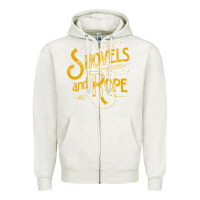 Oatmeal Heather shovels & rope müsic Zipper Hoodie - linhVisuals