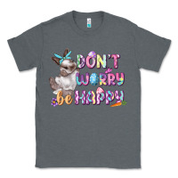Charcoal Heather Don't worry be happy Easter Classic Tee - CowGirlArtShop
