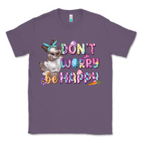 Lavender Don't worry be happy Easter Classic Tee - CowGirlArtShop