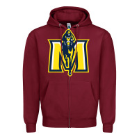 Burgundy murray state racers Zipper Hoodie - linhVisuals