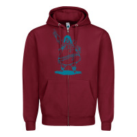 Burgundy weird al yankovic stand up comedy Zipper Hoodie - linhVisuals