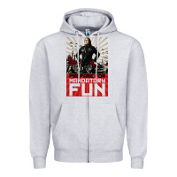 Heather Grey weird al yankovic stand up comedy Zipper Hoodie - linhVisuals