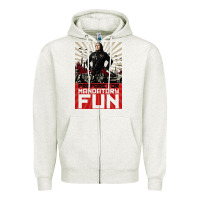 Oatmeal Heather weird al yankovic stand up comedy Zipper Hoodie - linhVisuals