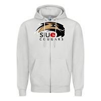 Dove Grey siu edwardsville cougars Zipper Hoodie - linhVisuals