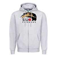 Heather Grey siu edwardsville cougars Zipper Hoodie - linhVisuals