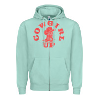 Seafoam cowgirl up leopad hat boot rodeo western country southern t shirt Zipper Hoodie - linhVisuals