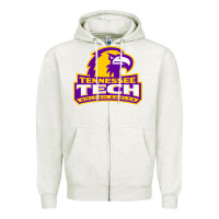 Oatmeal Heather tennessee tech golden Zipper Hoodie - linhVisuals
