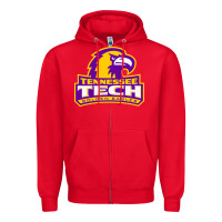 Red tennessee tech golden Zipper Hoodie - linhVisuals