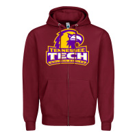 Burgundy tennessee tech golden Zipper Hoodie - linhVisuals