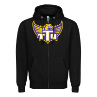 Black tennessee tech golden Zipper Hoodie - linhVisuals