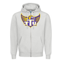 Dove Grey tennessee tech golden Zipper Hoodie - linhVisuals